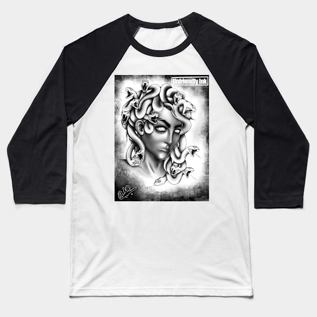 Medusa Baseball T-Shirt by Anewman00.DESIGNS